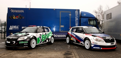 Škody Fabia Super 2000 na rok 2012 týmu Kresta Racing (J. Petrů)